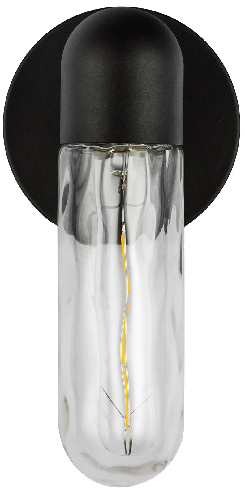 Image 4 Lima 10-in 1 Light Black/Clear Water Glass Outdoor Wall 60W Kuzco more views