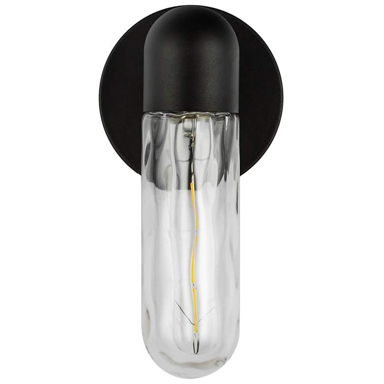 Image 4 Lima 10-in 1 Light Black/Clear Water Glass Outdoor Wall 60W Kuzco more views