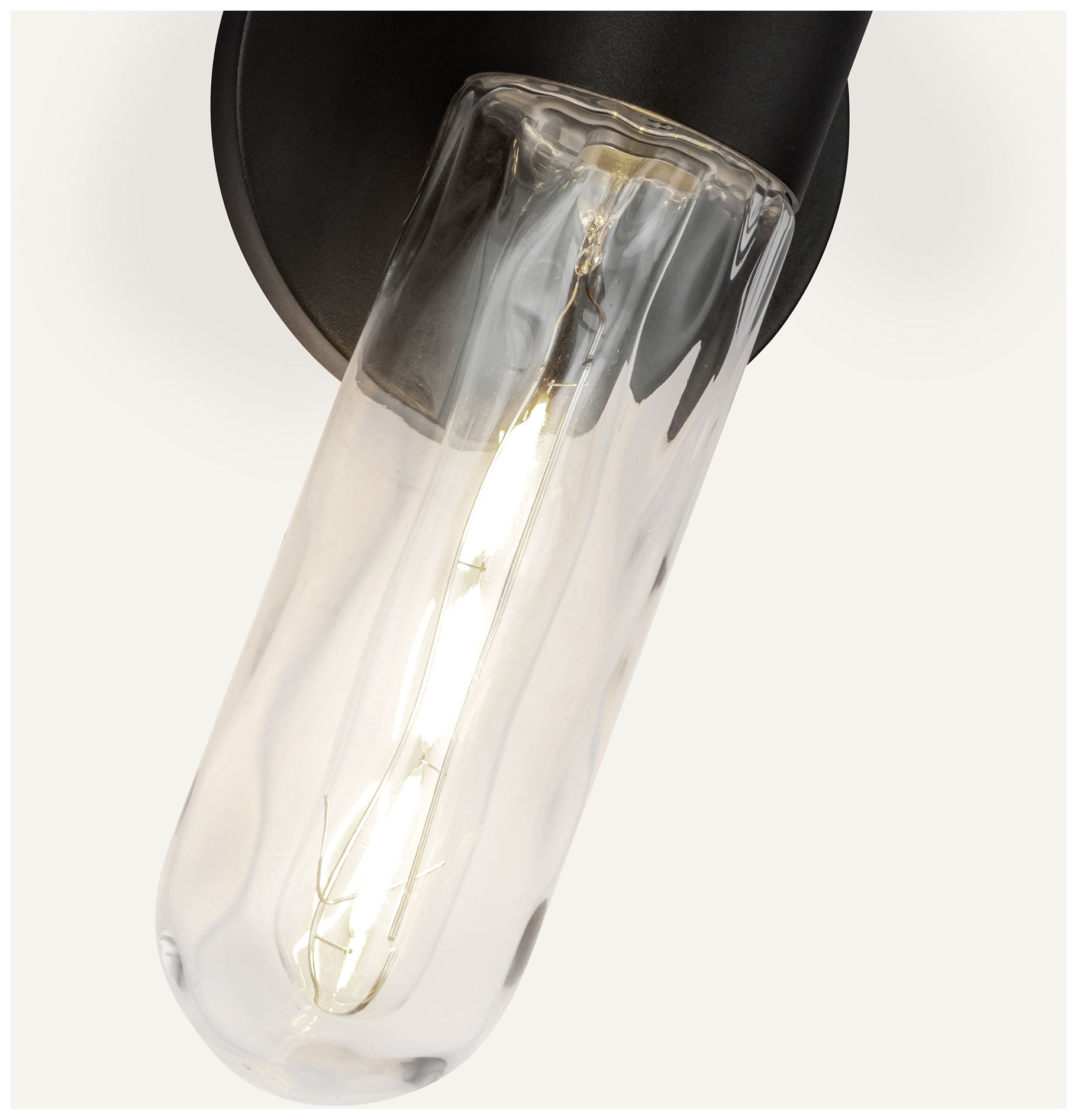 Image 5 Lima 10-in 1 Light Black/Clear Water Glass Outdoor Wall 60W Kuzco more views