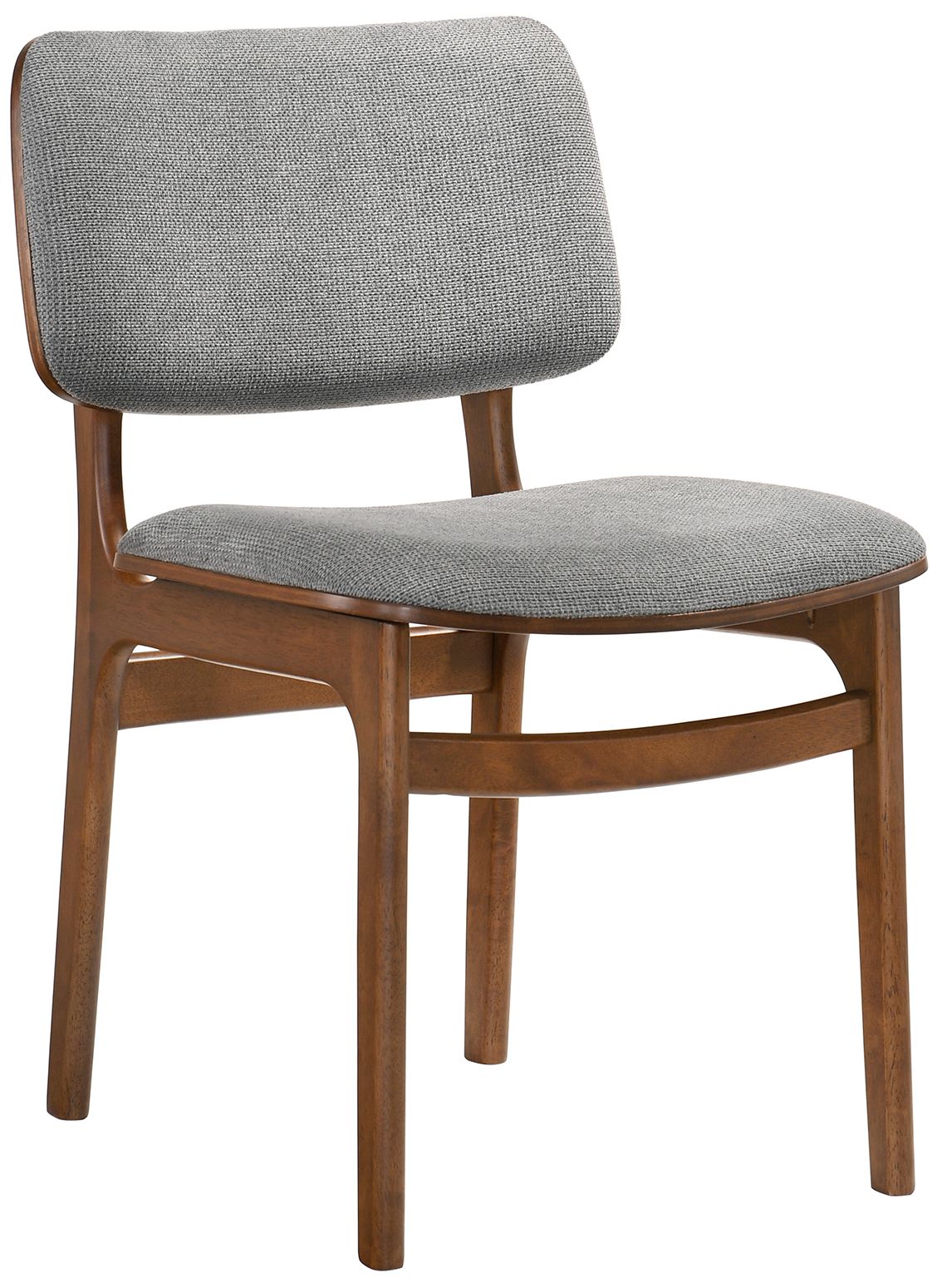 Image 2 Lima Set of 2 Dining Chairs in Gray Upholstery and Walnut Finish more views
