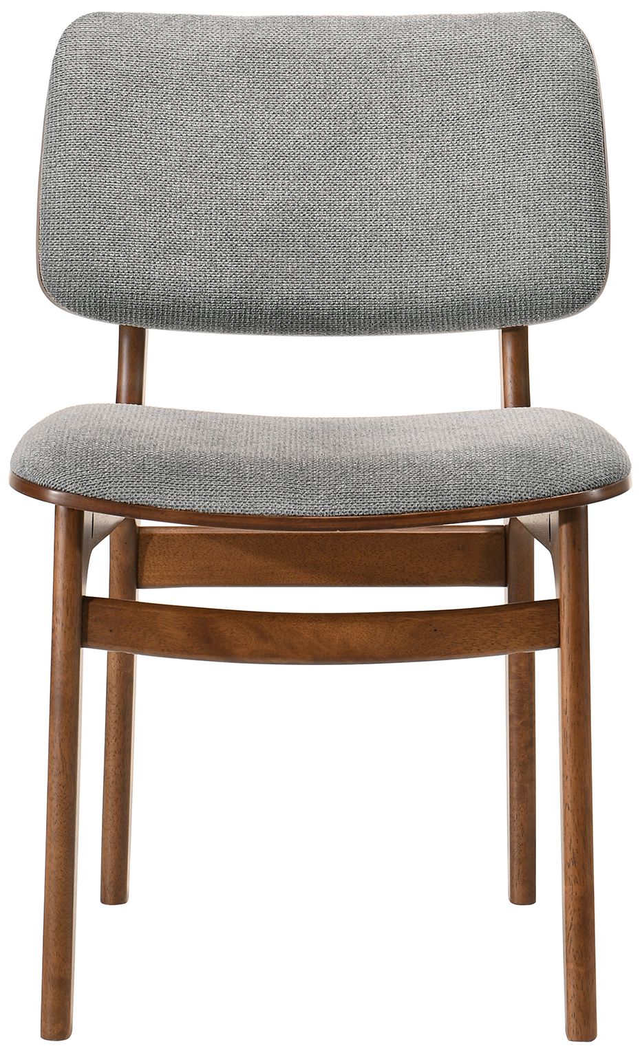 Image 3 Lima Set of 2 Dining Chairs in Gray Upholstery and Walnut Finish more views