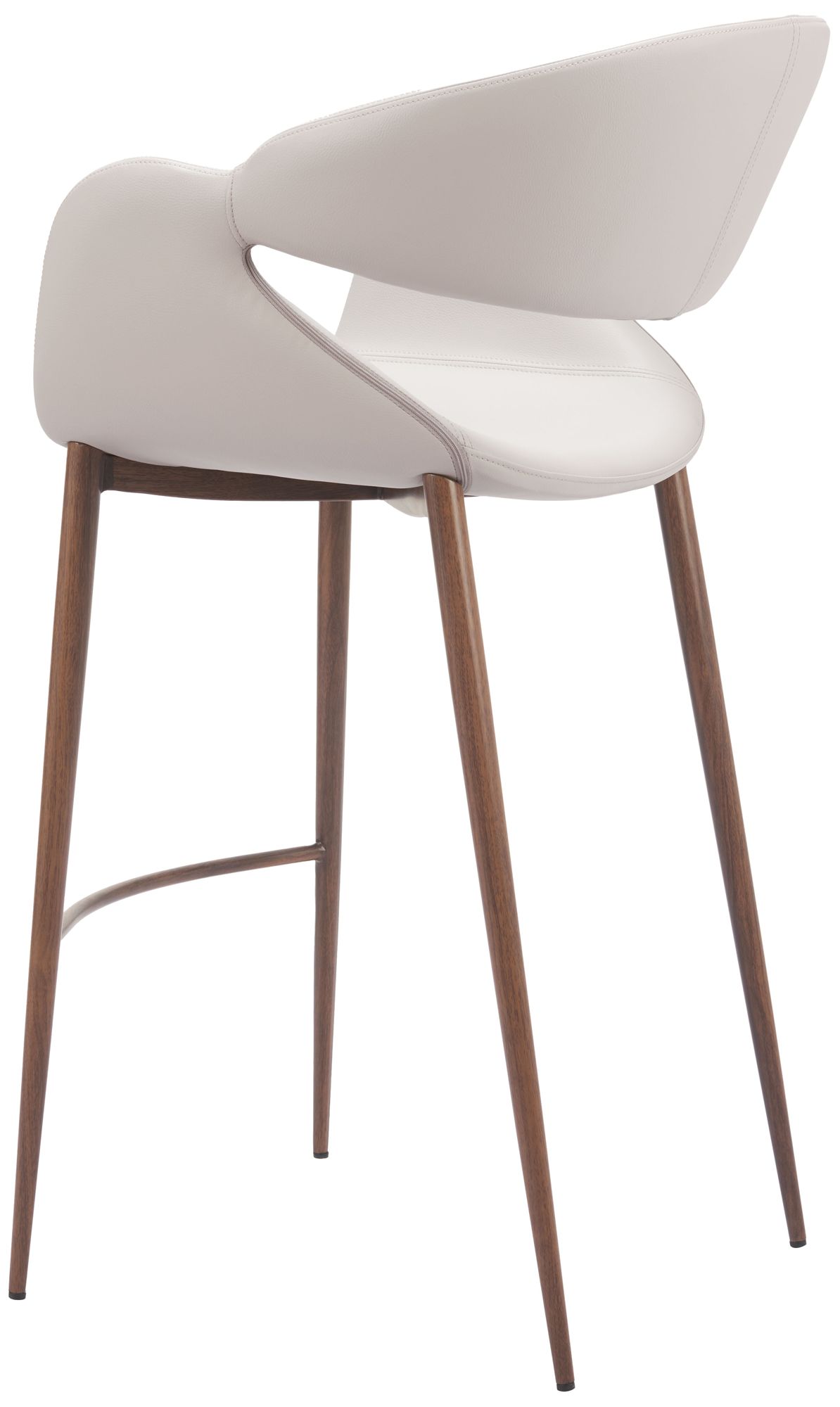 Image 6 Limay Barstool Beige & Walnut more views