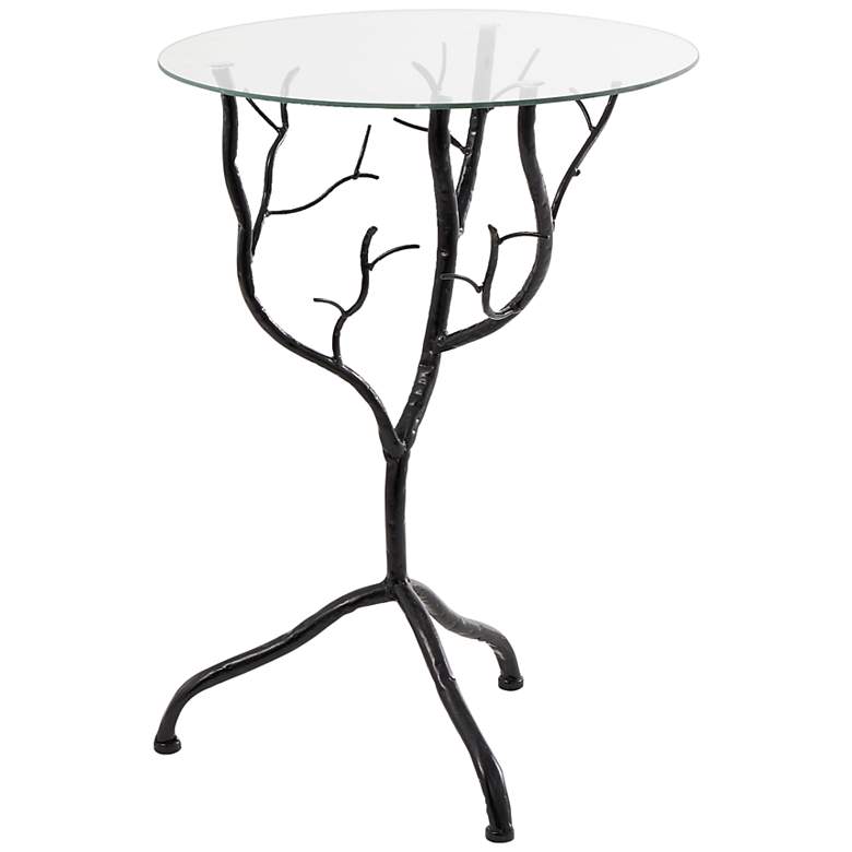 Image 2 Limber 15 3/4 inch Wide Black Metal Branch Accent End Table