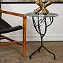 Limber 15 3/4" Wide Black Metal Branch Accent End Table