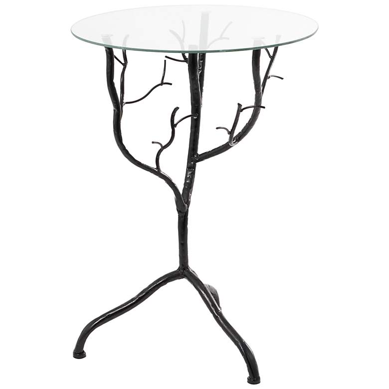 Image 5 Limber 15 3/4" Wide Black Metal Branch Accent End Table more views