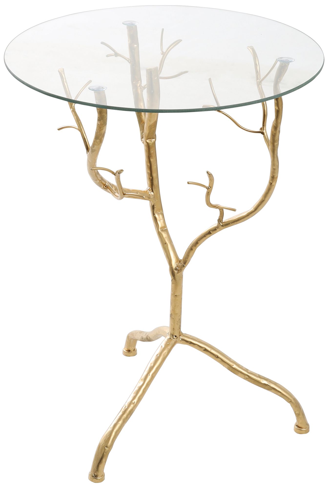 Limber 15 3/4" Wide Gold Metal Branch Accent Table