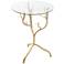Limber 15 3/4" Wide Gold Metal Branch Accent Table