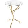 Limber 15 3/4" Wide Gold Metal Branch Accent Table