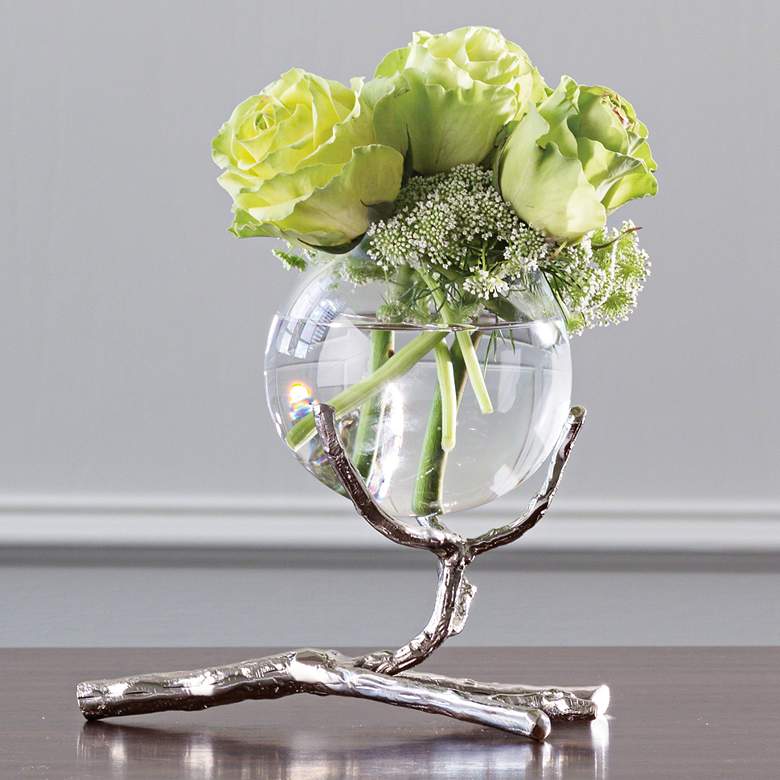 Image 1 Limber 8 inch Wide Twig Vase Flower Holder