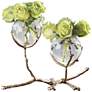 2_Limber Brass 12" Wide Twig 2-Vase Holder