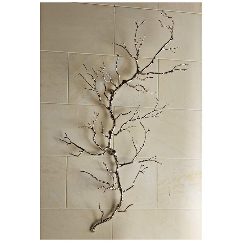 Image 2 Limber Nickel 60" High Twig Metal Wall Art more views