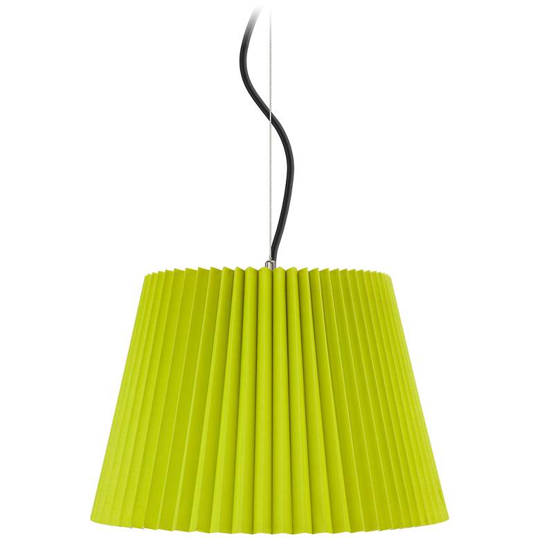 Image 1 Lime Green 16 inch Wide Shaded Chandelier Pendant