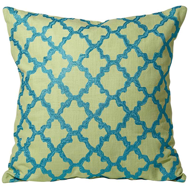 Image 1 Lime Green 18 inch Square Moroccan Pillow
