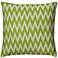 Lime Green and White Woven 20" Square Chevron Pillow