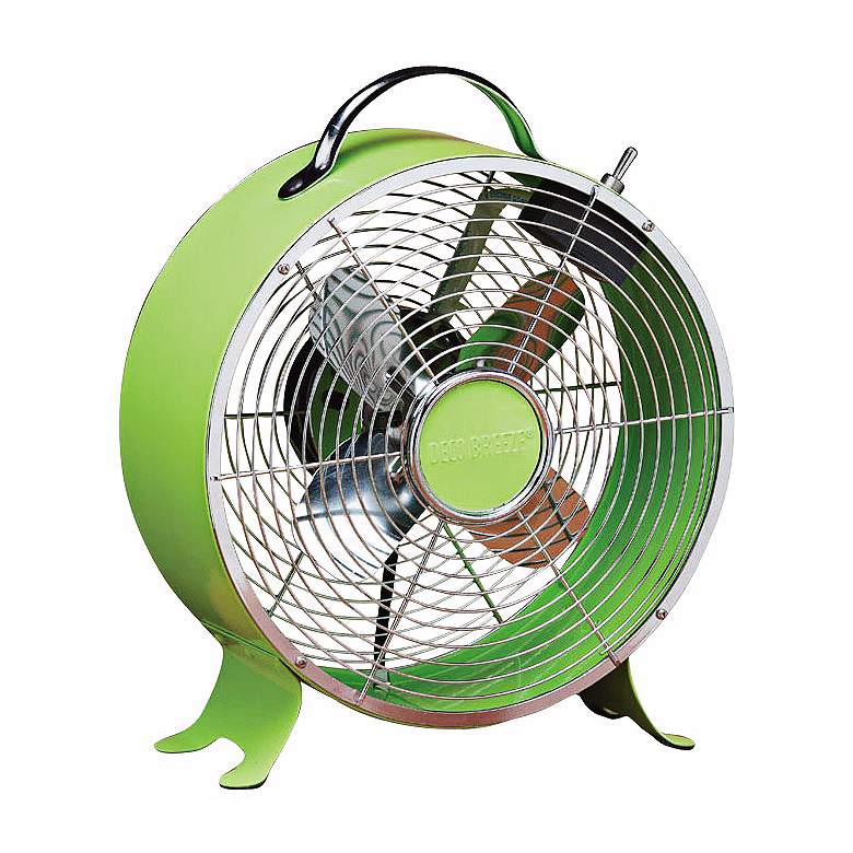 Image 1 Lime Green Retro Metal Desk Fan