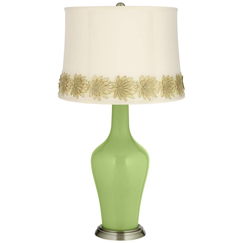 Image 1 Lime Rickey Anya Table Lamp with Flower Applique Trim