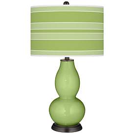 Image1 of Lime Rickey Bold Stripe Double Gourd Table Lamp