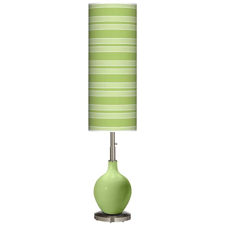 Image 1 Lime Rickey Bold Stripe Ovo Floor Lamp