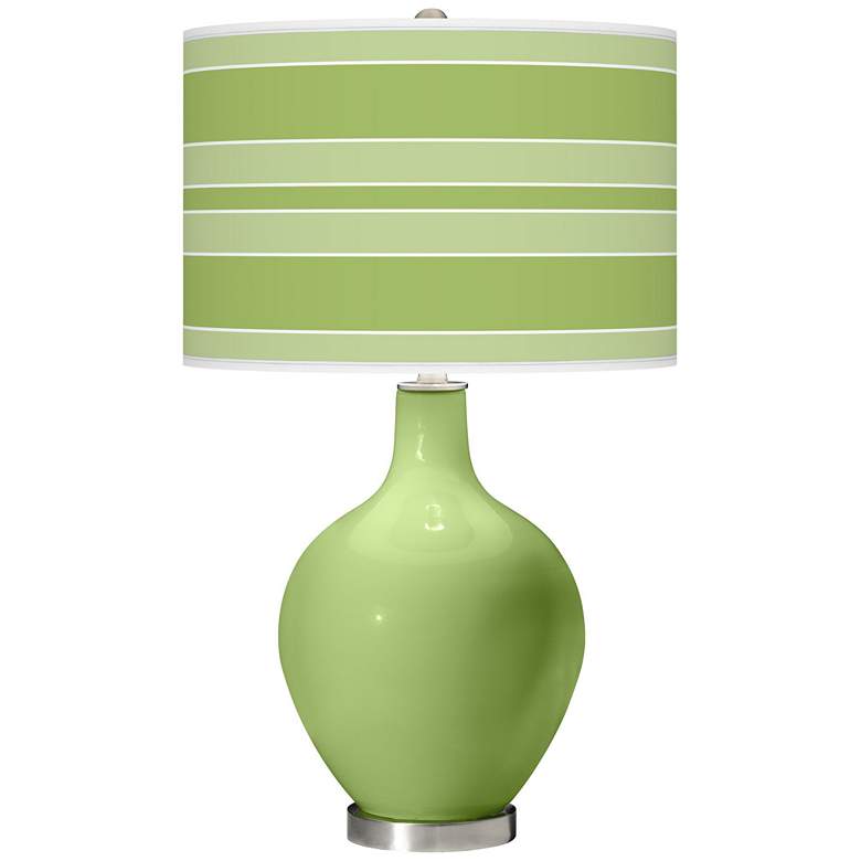 Image 1 Lime Rickey Bold Stripe Ovo Table Lamp