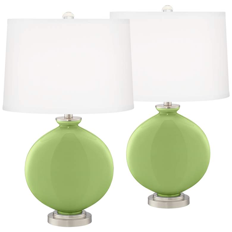 Image 2 Lime Rickey Carrie Table Lamp Set of 2 with Dimmers