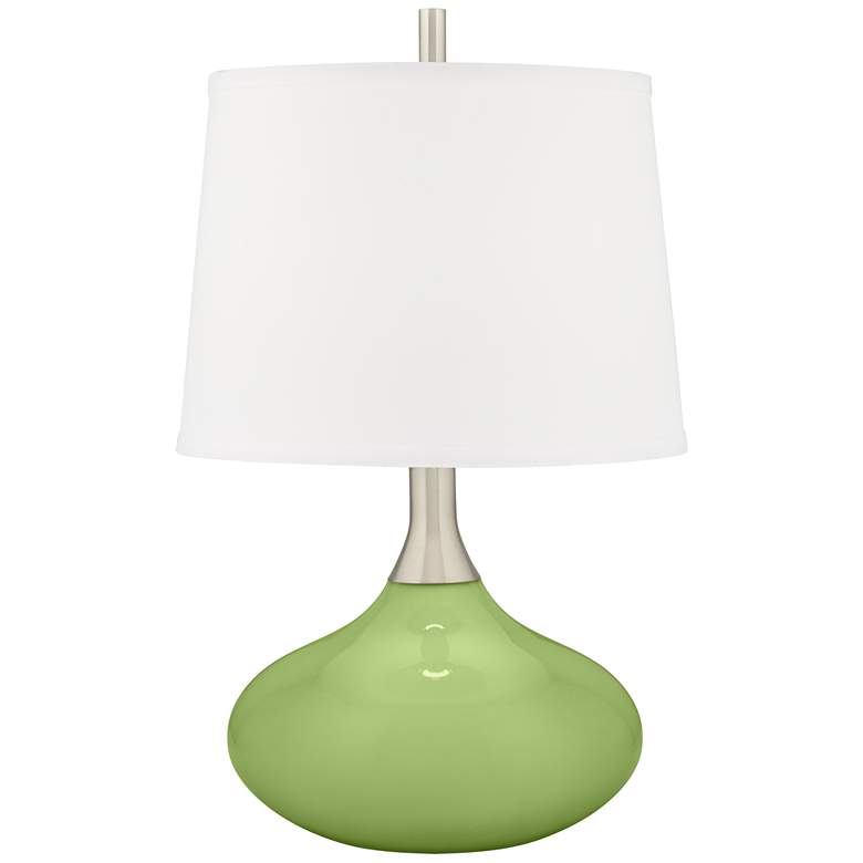 Image 2 Lime Rickey Green Felix Modern Table Lamp with Table Top Dimmer