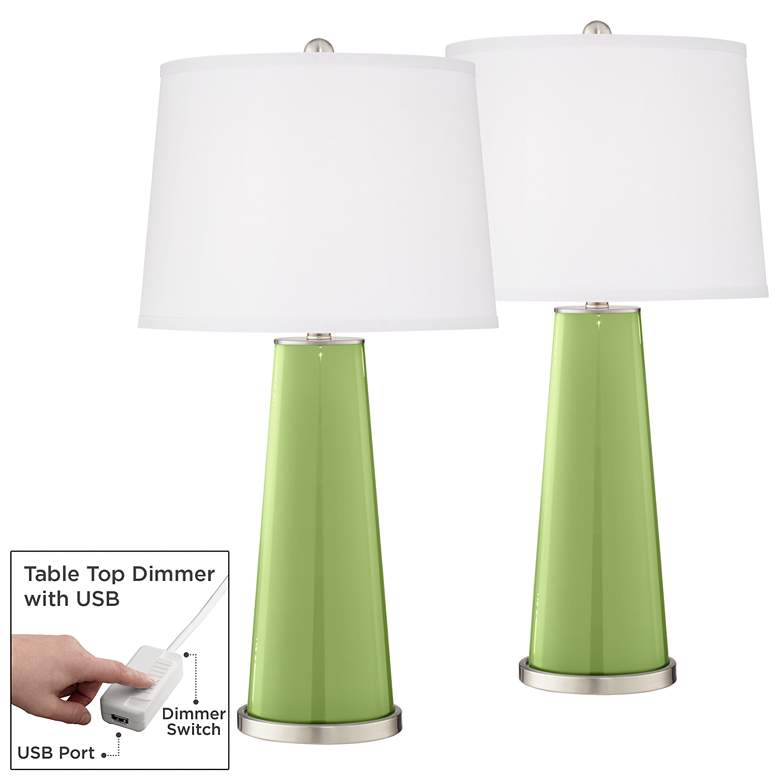 Image 1 Lime Rickey Leo Table Lamp Set of 2 with Dimmers