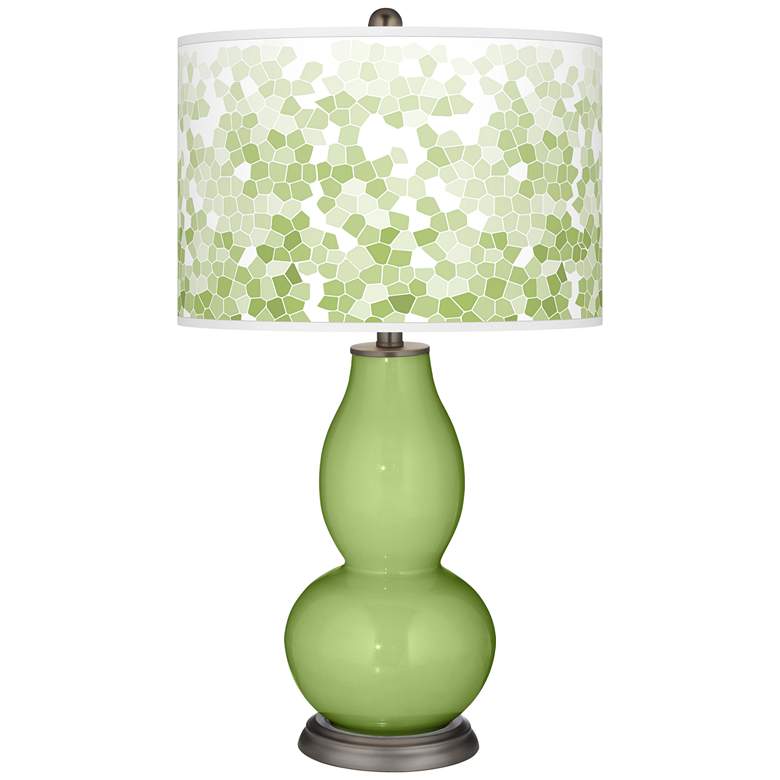 Image 1 Lime Rickey Mosaic Giclee Double Gourd Table Lamp