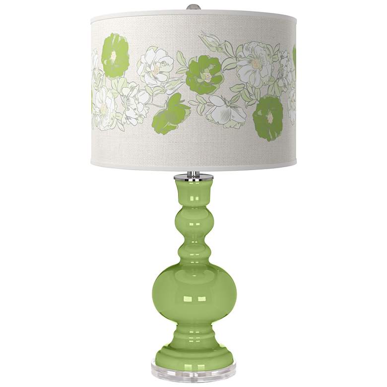 Image 1 Lime Rickey Rose Bouquet Apothecary Table Lamp
