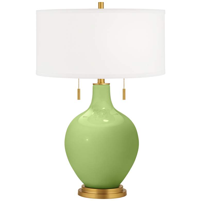 Image 2 Lime Rickey Toby Brass Accents Table Lamp with Dimmer