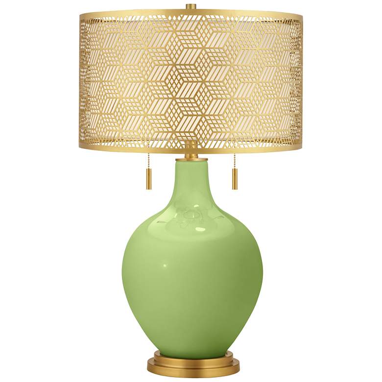 Image 1 Lime Rickey Toby Brass Metal Shade Table Lamp