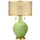 Lime Rickey Toby Brass Metal Shade Table Lamp