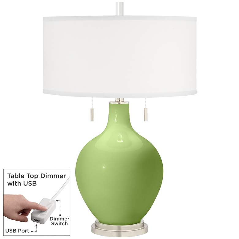 Image 1 Lime Rickey Toby Table Lamp with Dimmer