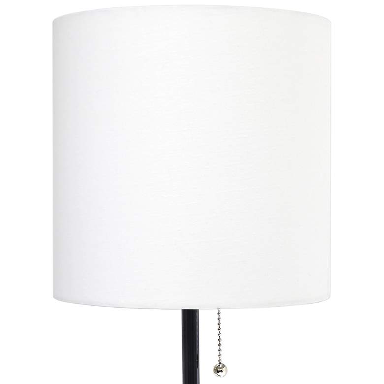 Image 3 LimeLights 19 1/2 inch High Black Stick Accent Table Lamp with Outlet more views