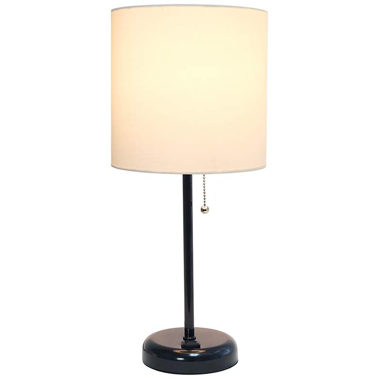 Image 5 LimeLights 19 1/2" High Black Stick Accent Table Lamp with Outlet more views