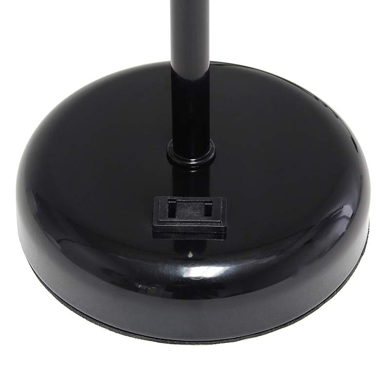 Image 6 LimeLights 19 1/2 inch High Black Stick Accent Table Lamp with Outlet more views