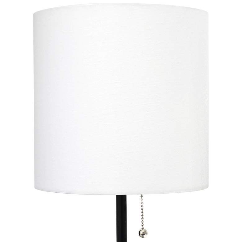 Image 3 LimeLights 19 1/2 inch High Black Stick Accent Table Lamp with USB Port more views