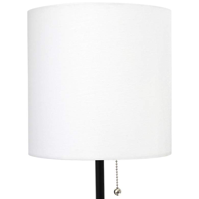 Image 3 LimeLights 19 1/2" High Black Stick Accent Table Lamp with USB Port more views