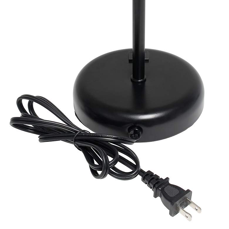 Image 5 LimeLights 19 1/2 inch High Black Stick Accent Table Lamp with USB Port more views