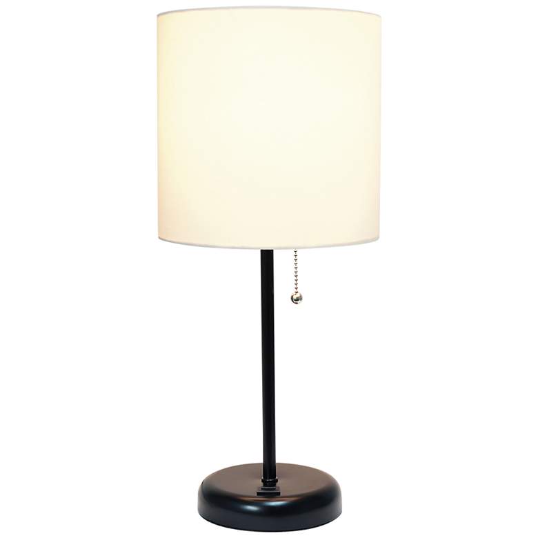 Image 7 LimeLights 19 1/2 inch High Black Stick Accent Table Lamp with USB Port more views