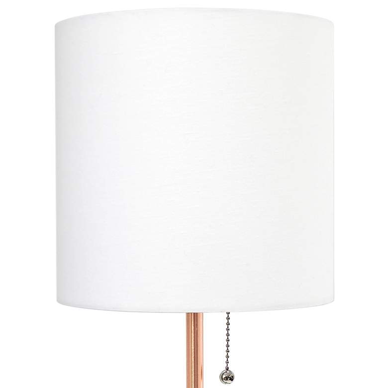 Image 3 LimeLights 19 1/2 inch High Rose Gold Stick Accent Table Lamp with Outlet more views