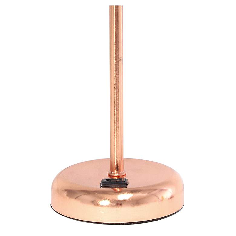 Image 4 LimeLights 19 1/2 inch High Rose Gold Stick Accent Table Lamp with Outlet more views