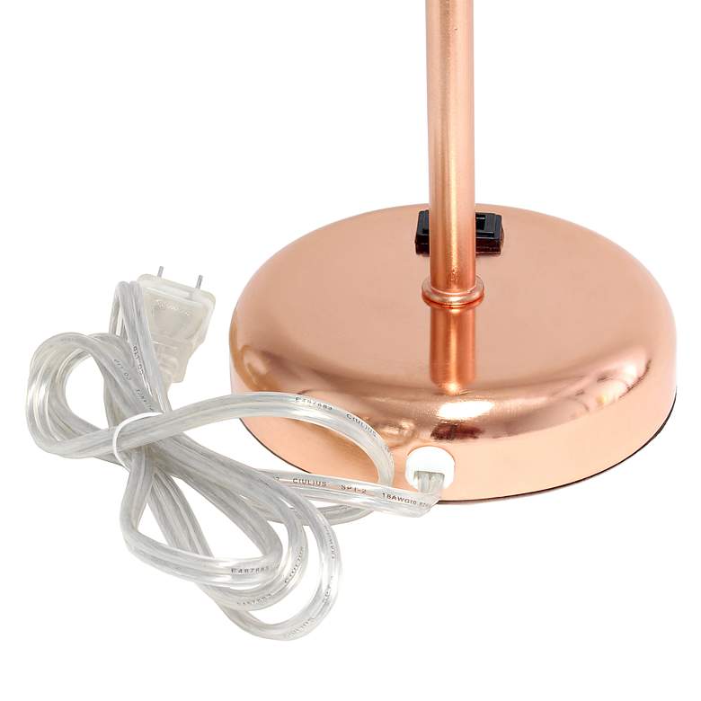 LimeLights 19 1/2&quot; High Rose Gold Stick Accent Table Lamp with Outlet more views