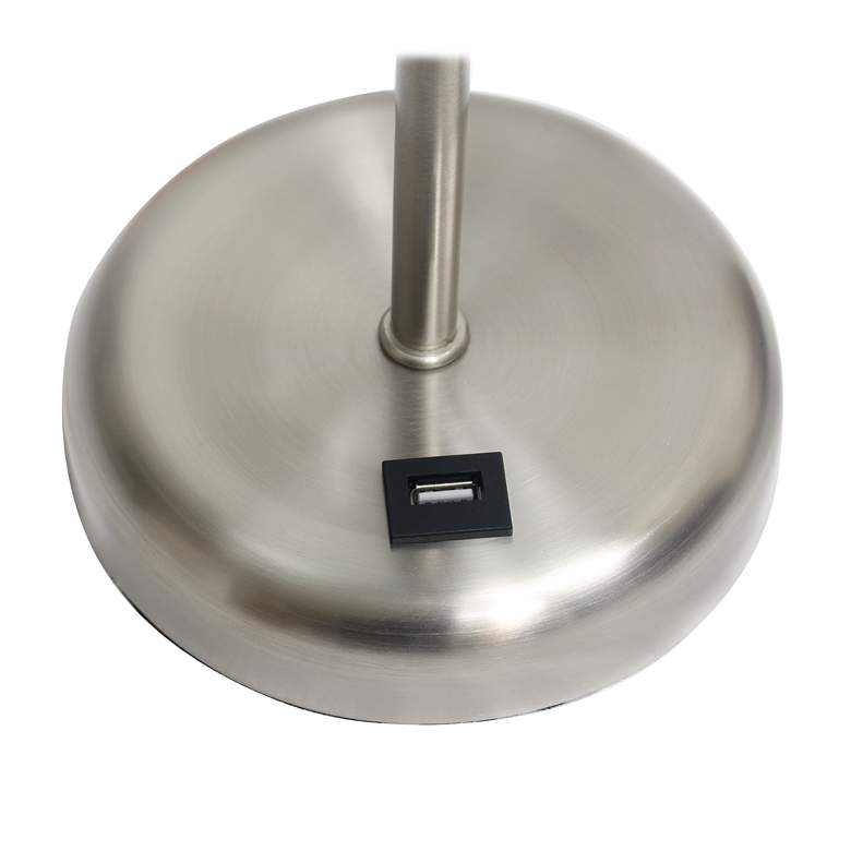 Image 3 LimeLights 19 1/2" High Steel and Gray Shade USB Accent Lamps Set of 2 more views