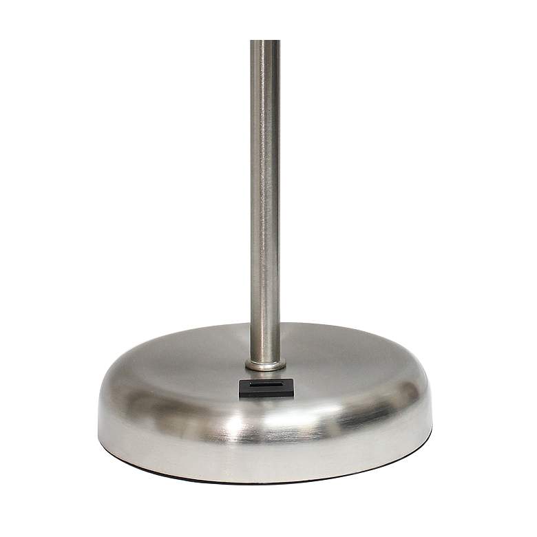 Image 4 LimeLights 19 1/2" High Stick Table Lamp with Aqua Shade and USB Port more views