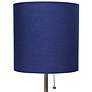 LimeLights 19 1/2" High Stick Table Lamp with Navy Shade and USB Port