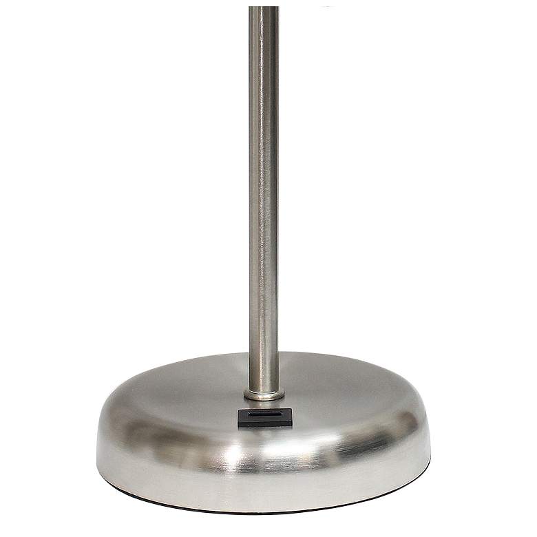 Image 4 LimeLights 19 1/2" High Stick Table Lamp with Navy Shade and USB Port more views