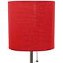LimeLights 19 1/2" High Stick Table Lamp with Red Shade and USB Port
