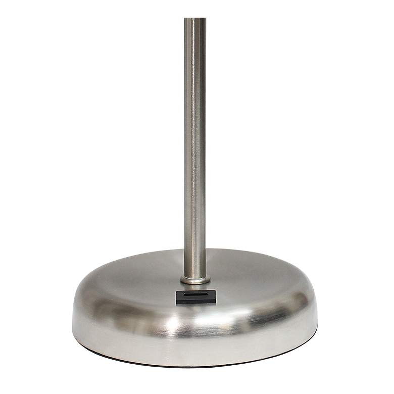 Image 4 LimeLights 19 1/2" High Stick Table Lamp with Red Shade and USB Port more views