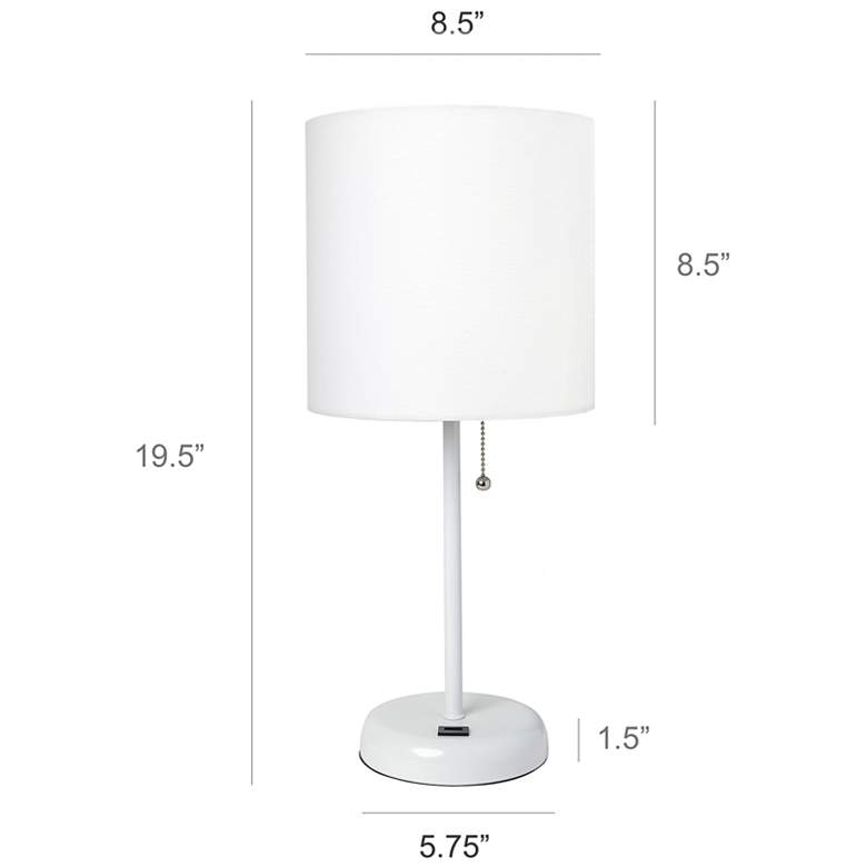 Image 7 LimeLights 19 1/2" High White Finish USB Accent Table Lamps Set of 2 more views