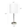 LimeLights 19 1/2" High White Shade Charge Outlet Table Lamps Set of 2